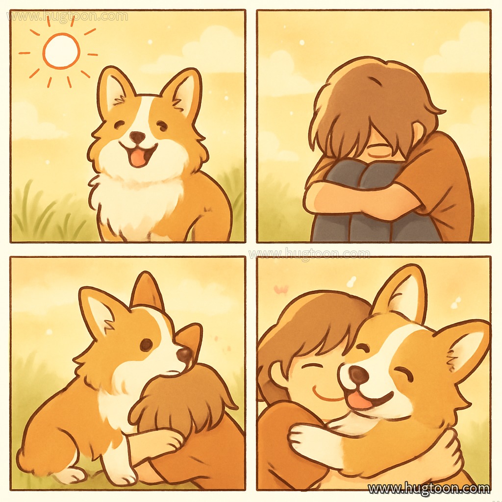 행복한 강아지의 하늘